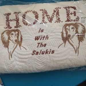 Saluki Embroidered Heirloom Quilt